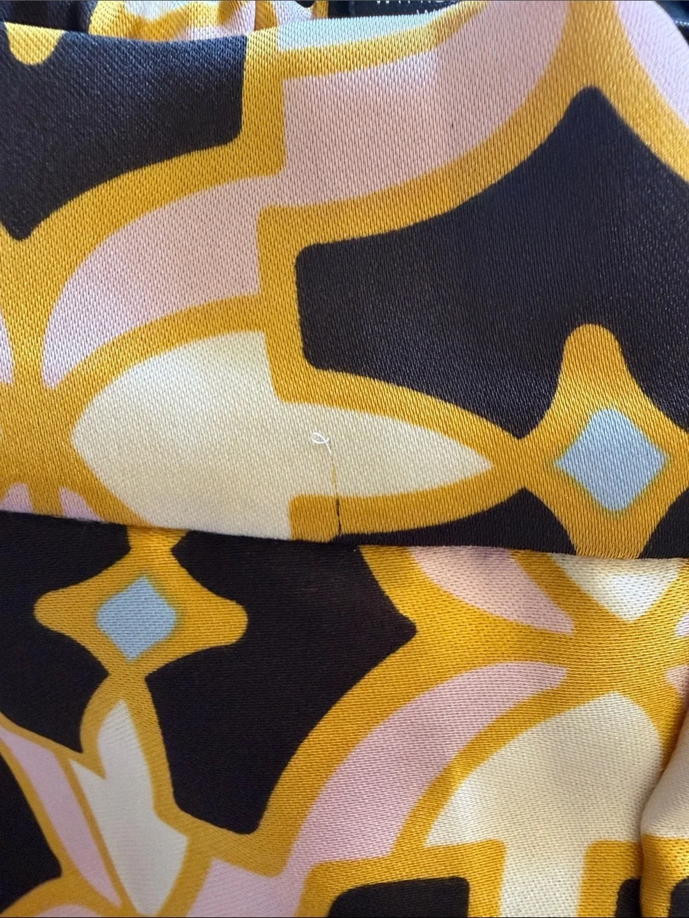 Bailey 44 Geometric Print Wide-Leg Pants in Black, Yellow, Pink & White S NWT - Picture 8 of 9